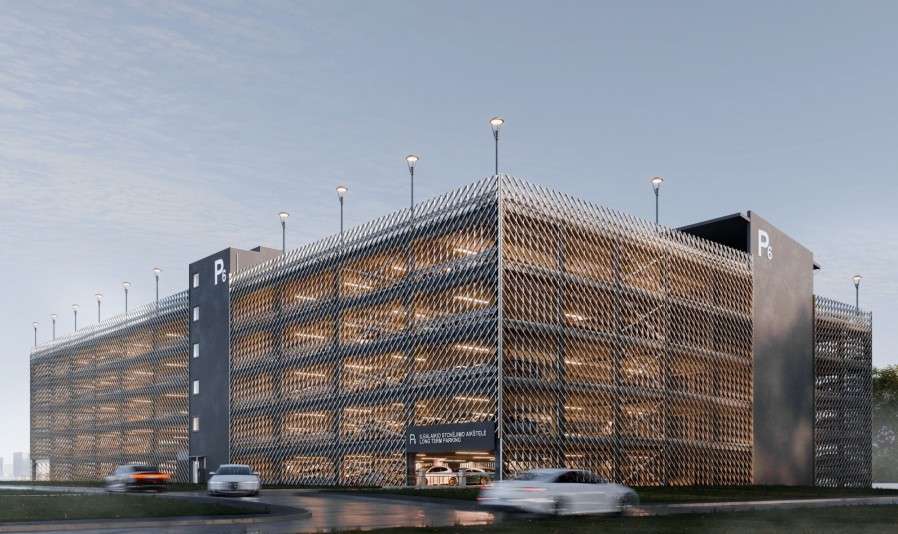 Kauno oro uoste modernų daugiaaukštį parkingą valdys „Unipark“
