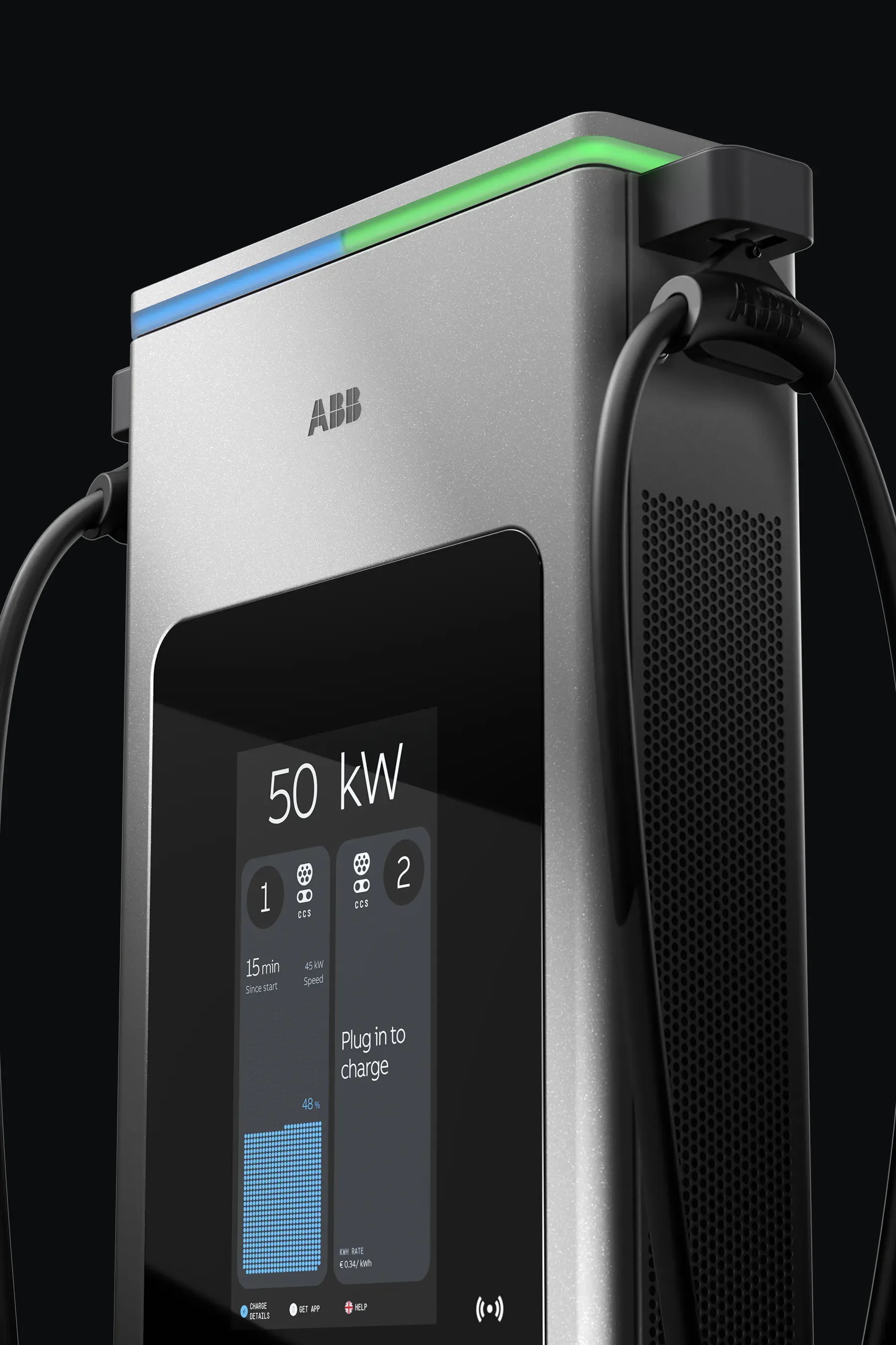 „ABB C50“ įkrovimo stotelė Kaune: savaitės energija per pietus